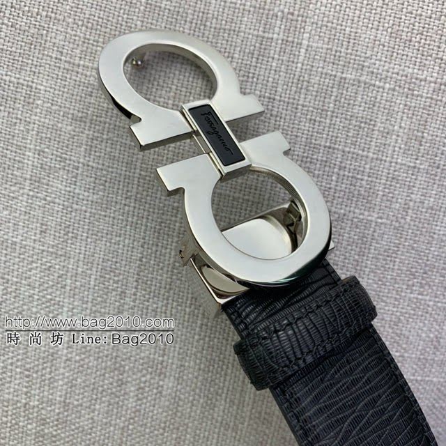 菲拉格慕男士皮帶 Ferragamo雙面牛皮紋理腰帶  jjp1927